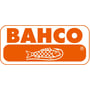 Bahco logo med hvid tekst på orange baggrund og billede af en fisk.