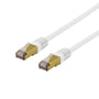 DELTACO S/FTP Cat6a patch kabel, LSZH, 0,3 meter, hvit