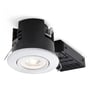 Uni Install G2 downlight, inkl. LED-pære (Philips Hue White / CRI>80 / 6W / 400lm / 36° / 2700K / dimbar), GU10 (230V), rund, svart (matt) – Nordtronic