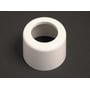 Geberit 40 mm roset i hvid PP, 37 mm høj, placeret på en mørk baggrund for at fremhæve designet.