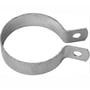 J. Petersens Beslagfabrik galvaniseret rørbøjle 1/2" i stål med varmforzinket overflade, vist isoleret på hvid baggrund.
