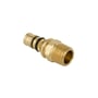 Geberit Mepla overgangsnippel i rødgods med udvendigt gevind på 1 1/2" og 40mm pres-ende.