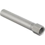 Geberit Mapress rustfrit overgangsstykke med 15 mm pres-ende og Rp½" muffegevind, fremstillet af syrefast stål.