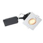 Master Uni Install indbygningspot med lysdæmper, inkl. LED-pære (Philips / CRI>97 ExpertColor / 5,5W / 355lm / 36° / 2700K / dimbar), GU10 (230V), firkantet, hvit (matt) – Nordtronic, Philips Lighting