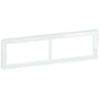 Hvid LK FUGA Pure dobbelt designramme uden midtersprosse, 2x2 modul, med transparent kant.