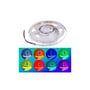LEDlife COB-LED strip RGB+WW, 5 meter lang og 24V, vist med forskellige farveeksempler på en gradientbaggrund.