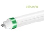 LEDlife T5-115 Ultra LED-rør med grønn ring og kontaktstifter; grafikken angir en effektivitet på 160 lm/W.