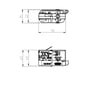 Måltegning af Nordic Aluminium GLOBAL trac® 3-faset multiadapter GA69-3 med mål på 70, 35, 32, 42 og 40 mm.