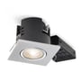 Uni Install downlight, inkl. LED-pære (Philips Hue White / CRI>80 / 6W / 400lm / 36° / 2700K / dimbar), GU10 (230V), firkantet, børstet alu – Nordtronic (restsalg)