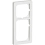 Hvid ramme til LK FUGA Baseline 63, 2½ modul, med plads til to indsatser og en hvid overflade.