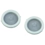 To Neoperl filtersiler for 3/4" gjenger vises fritt fremme med lyse, runde kanter og synlig metallnett.