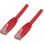 DELTACO U/UTP Cat6 patch kabel, halogenfri, 0,3 meter, rød
