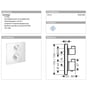 Teknisk tegning og produktinformation for Hansgrohe Ecostat Square termostatarmatur med dimensioner og funktioner.