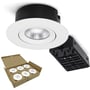 LED downlight, 500lm, 7W, 230V, 2700/3000/4000K, rund, hvit (matt), 6 stk pakke - Nordtronic Velia ECO