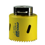 PRO-FIT Hulsav ProFit Plus Cobalt med integreret adapter, 40 mm diameter til metal, i skarp gul farve med blå logo.