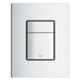GROHE Skate Cosmopolitan trykplade i matkrom med dobbelt skyl og start/stop funktion, mål 156 x 197 mm.