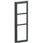 Anthracite LK FUGA Soft 63 lodret ramme til 3½ modul, med en mat finish og skarpe, rene linjer.