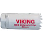 Viking HSS-bimetallhullsag på 30 mm sett fra siden med tannkrans, monteringsende og rød tekst på hylsen.