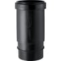 Geberit langmuffe 56 mm, sort PEH, med tydelige målestreger og logo, klar til afløbsbrug.