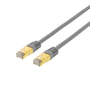 DELTACO S/FTP Cat7 patch kabel med RJ45, halogenfri, 25 meter, grått