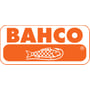 Bahco logo i orange og hvid, med fiskemotiv i midten.