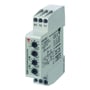 Carlo Gavazzi DCB51CM24 pulsgiver sett nærmere, med tydelige tidsinnstillinger, terminalmerking og koblingsskjema på siden.
