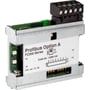 Danfoss Profibus Option A FC300 Series modul, visende kode nummer 130B1100 og switch-indstillinger på etiketten.