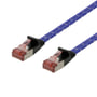 DELTACO Tough Flat CAT.6A U/FTP Patch kabel, 28AWG, 1,5 meter, blå