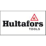 Hultafors Tools logo i sort og rødt på en hvid baggrund, viser mærket for kvalitetsværktøj.