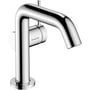 Hansgrohe Tecturis S 110 Fine håndvaskarmatur i krom med 1-grebs betjening og push-open bundventil, isoleret på hvid baggrund.