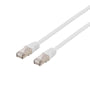 DELTACO U/FTP Cat6a patchkabel, LSZH (halogenfri), 1 meter, hvit