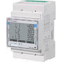 Detaljeret vinkel af Carlo Gavazzi 3-faset elmåler, viser touch-knapper og LCD-display med energimåling.