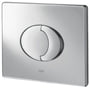 Grohe Skate Air dobbelt tryk til toiletcisternen i skinnende krom og ABS plast, med oval skylleknap.
