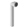 Geberit hvid PP bøjning med 40 mm rørdimension, 250 mm længde og 90 graders vinkel med omløber.